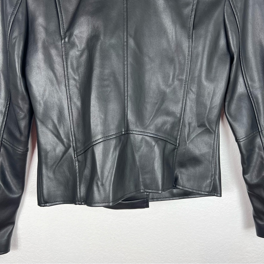 Mango faux leather biker jacket size S - Picture 7 of 9